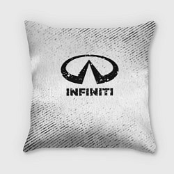 Подушка квадратная Infiniti с потертостями на светлом фоне, цвет: 3D-принт