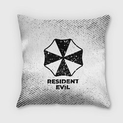 Подушка квадратная Resident Evil с потертостями на светлом фоне, цвет: 3D-принт