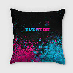 Подушка квадратная Everton - neon gradient, цвет: 3D-принт