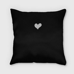 Подушка квадратная Сердце - заплатка, цвет: 3D-принт