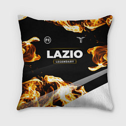 Подушка квадратная Lazio legendary sport fire, цвет: 3D-принт
