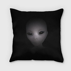 Подушка квадратная Взгляд пришельца, цвет: 3D-принт