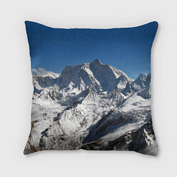 Подушка квадратная Канченджанга, Гималаи, 8 586 м, цвет: 3D-принт