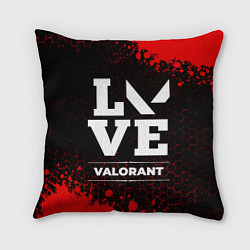 Подушка квадратная Valorant love классика, цвет: 3D-принт