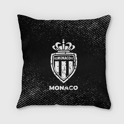 Подушка квадратная Monaco с потертостями на темном фоне, цвет: 3D-принт