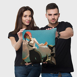 Подушка квадратная Макима с псами - Человек-бензопила, цвет: 3D-принт — фото 2