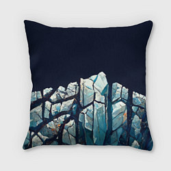 Подушка квадратная Cracked ice, цвет: 3D-принт