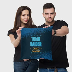 Подушка квадратная Игра Tomb Raider: pro gaming, цвет: 3D-принт — фото 2