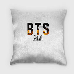Подушка квадратная BTS Team Art, цвет: 3D-принт