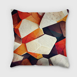 Подушка квадратная Объёмная геометрическая абстракция, цвет: 3D-принт