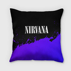 Подушка квадратная Nirvana purple grunge
