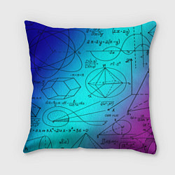 Подушка квадратная Неоновая формула, цвет: 3D-принт