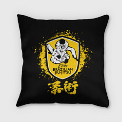 Подушка квадратная Brazilian fight club Jiu-jitsu Elite, цвет: 3D-принт