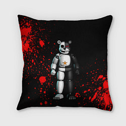 Подушка квадратная Monokuma and Five Nights at Freddys, цвет: 3D-принт