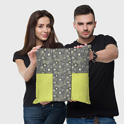 Подушка квадратная Абстрактный узор с неоновыми вставками, цвет: 3D-принт — фото 2