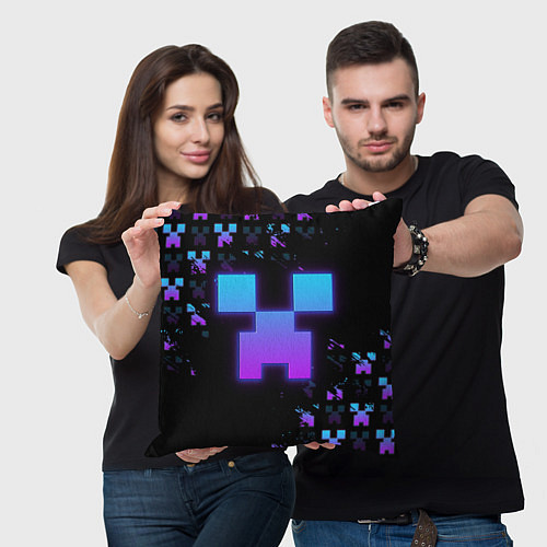 Подушка квадратная Minecraft градиент / 3D-принт – фото 3