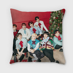 Подушка квадратная Stray Kids Christmas EveL, цвет: 3D-принт