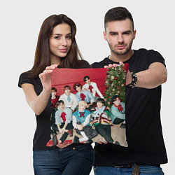 Подушка квадратная Stray Kids Christmas EveL, цвет: 3D-принт — фото 2
