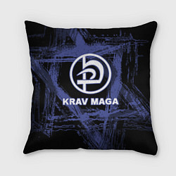 Подушка квадратная Krav-maga tactical defense system emblem, цвет: 3D-принт