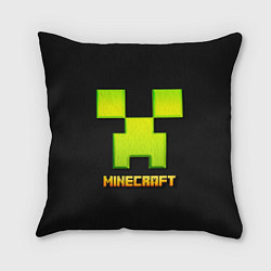 Подушка квадратная Minecraft: neon logo, цвет: 3D-принт