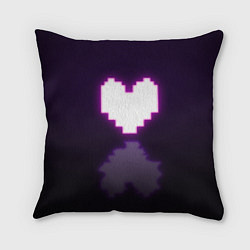 Подушка квадратная Undertale heart neon, цвет: 3D-принт