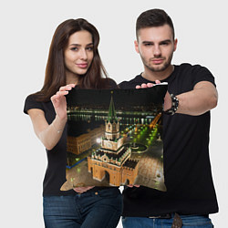 Подушка квадратная Йошкар-Ола - Благовещенская башня, цвет: 3D-принт — фото 2