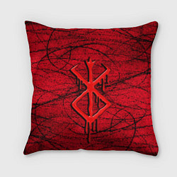 Подушка квадратная Berserk red smudges, цвет: 3D-принт