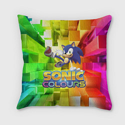 Подушка квадратная Sonic Colours - Hedgehog - Video game, цвет: 3D-принт