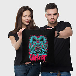 Подушка квадратная Slipknot demon, цвет: 3D-принт — фото 2