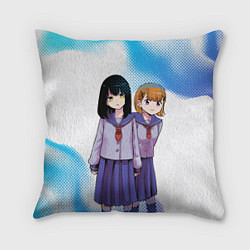 Подушка квадратная Мико и Хана, цвет: 3D-принт