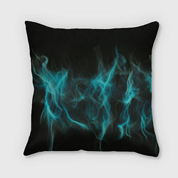 Подушка квадратная Абстрактный голубой дым, цвет: 3D-принт