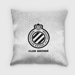 Подушка квадратная Club Brugge sport на светлом фоне, цвет: 3D-принт
