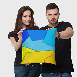 Подушка квадратная Простой геометрический фон, цвет: 3D-принт — фото 2