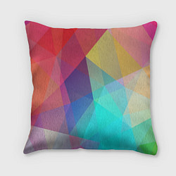 Подушка квадратная Нежный разноцветный фон, цвет: 3D-принт
