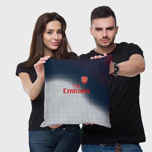 Подушка квадратная Arsenal logo абстракция / 3D-принт – фото 3