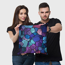 Подушка квадратная Цветные кубы, цвет: 3D-принт — фото 2