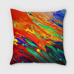 Подушка квадратная Неоновый градиент красок, цвет: 3D-принт