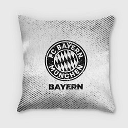 Подушка квадратная Bayern с потертостями на светлом фоне, цвет: 3D-принт
