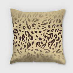Подушка квадратная Пятнистые леопардовые узоры, цвет: 3D-принт