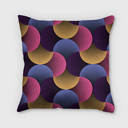 Подушка квадратная Абстрактные полосы - оптическая иллюзия, цвет: 3D-принт