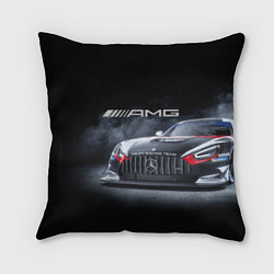 Подушка квадратная Mercedes AMG - racing team - motorsport, цвет: 3D-принт
