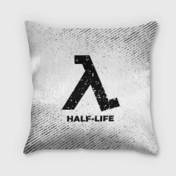 Подушка квадратная Half-Life с потертостями на светлом фоне, цвет: 3D-принт