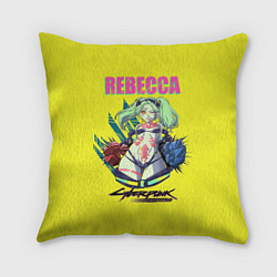 Подушка квадратная Rebecca cyberpunk, цвет: 3D-принт