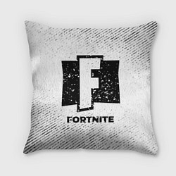 Подушка квадратная Fortnite с потертостями на светлом фоне