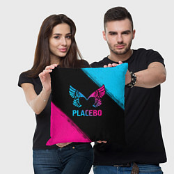 Подушка квадратная Placebo - neon gradient, цвет: 3D-принт — фото 2
