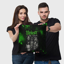 Подушка квадратная Slipknot, цвет: 3D-принт — фото 2