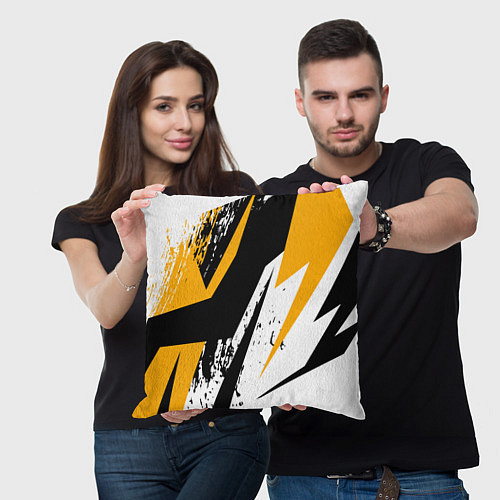 Подушка квадратная Гоночная абстракция / 3D-принт – фото 3