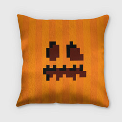 Подушка квадратная Тыква - Майнкрафт - Хеллоуин, цвет: 3D-принт