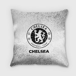 Подушка квадратная Chelsea с потертостями на светлом фоне, цвет: 3D-принт