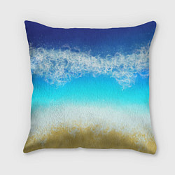 Подушка квадратная Sea lagoon, цвет: 3D-принт